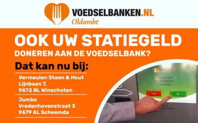 Statiegeld doneren aan de Voedselbank Oldambt